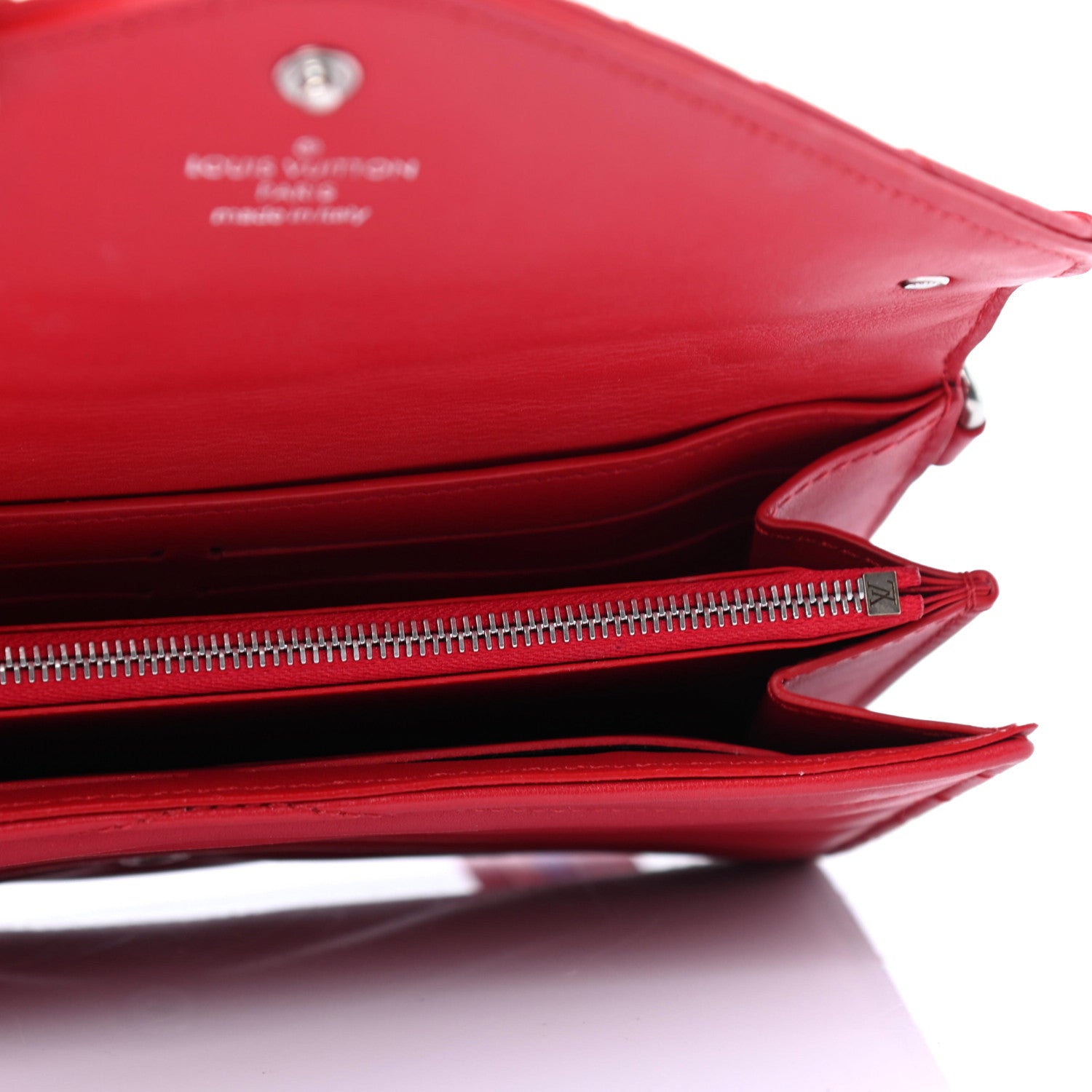 Louis Vuitton Calfskin New Wave Long Wallet Rouge 4 of 4