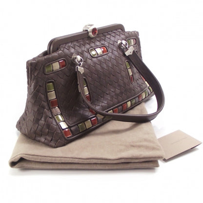 Bottega Veneta Leather Woven Enamel Tile Frame Bag 3 of 10