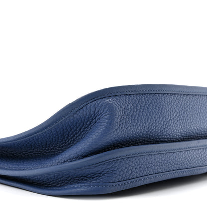 Hermes Taurillon Clemence EVELYNE III PM  Bleu Agate 8 of 10
