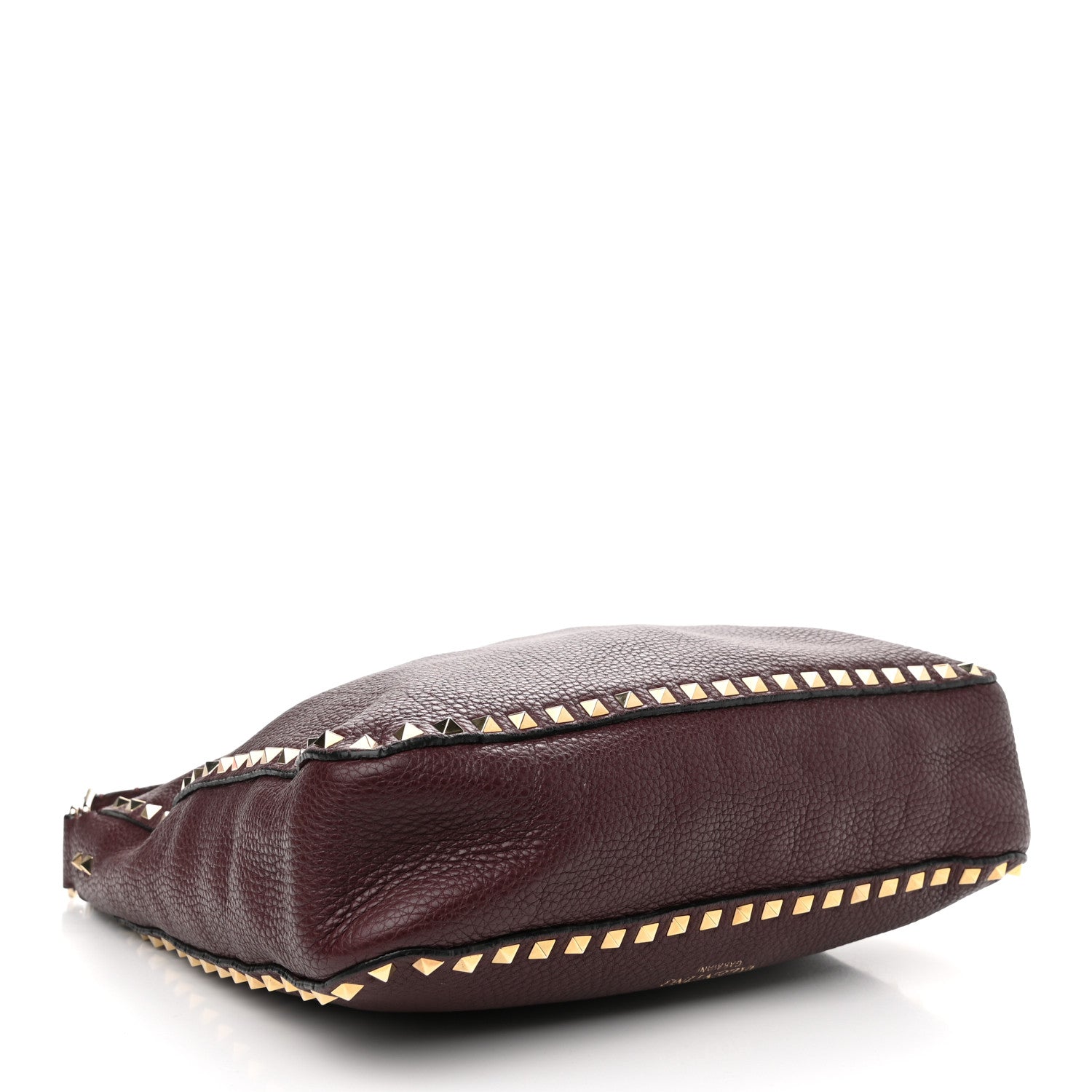 Valentino Garavani Pebbled Calfskin Large Rockstud Flip-Lock Messenger Bag Vinaccia 4 of 13