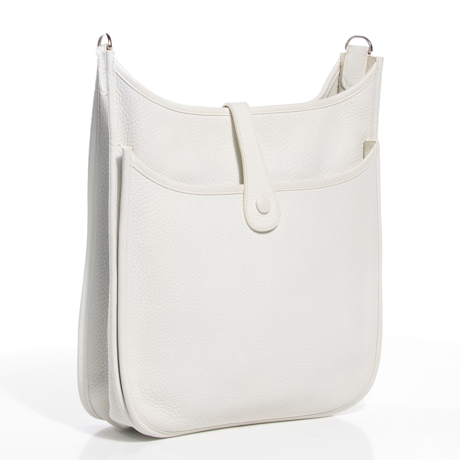 Hermes Taurillon Clemence Evelyne III GM White 9 of 15
