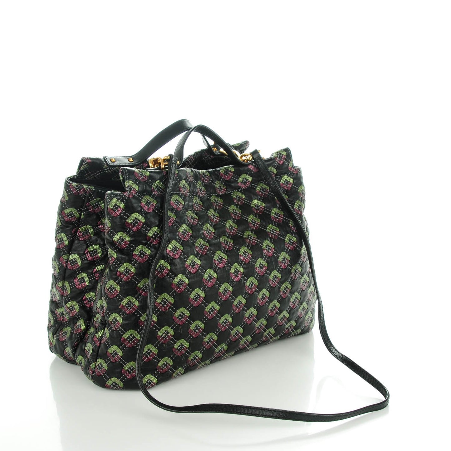 Calfskin Quilted Robert Leslie Bag Black