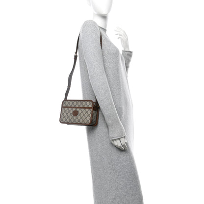 Gucci GG Supreme Monogram Azalea Calfskin Mini Retro Interlocking G Shoulder Bag Beige Ebony Brown Sugar 2 of 11