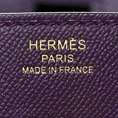 Hermes Madame Calfskin Birkin Sellier 25 Cassis 24 of 34