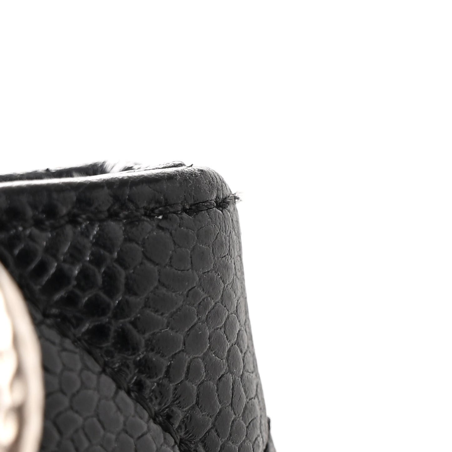 Caviar Quilted Medallion Tote Black