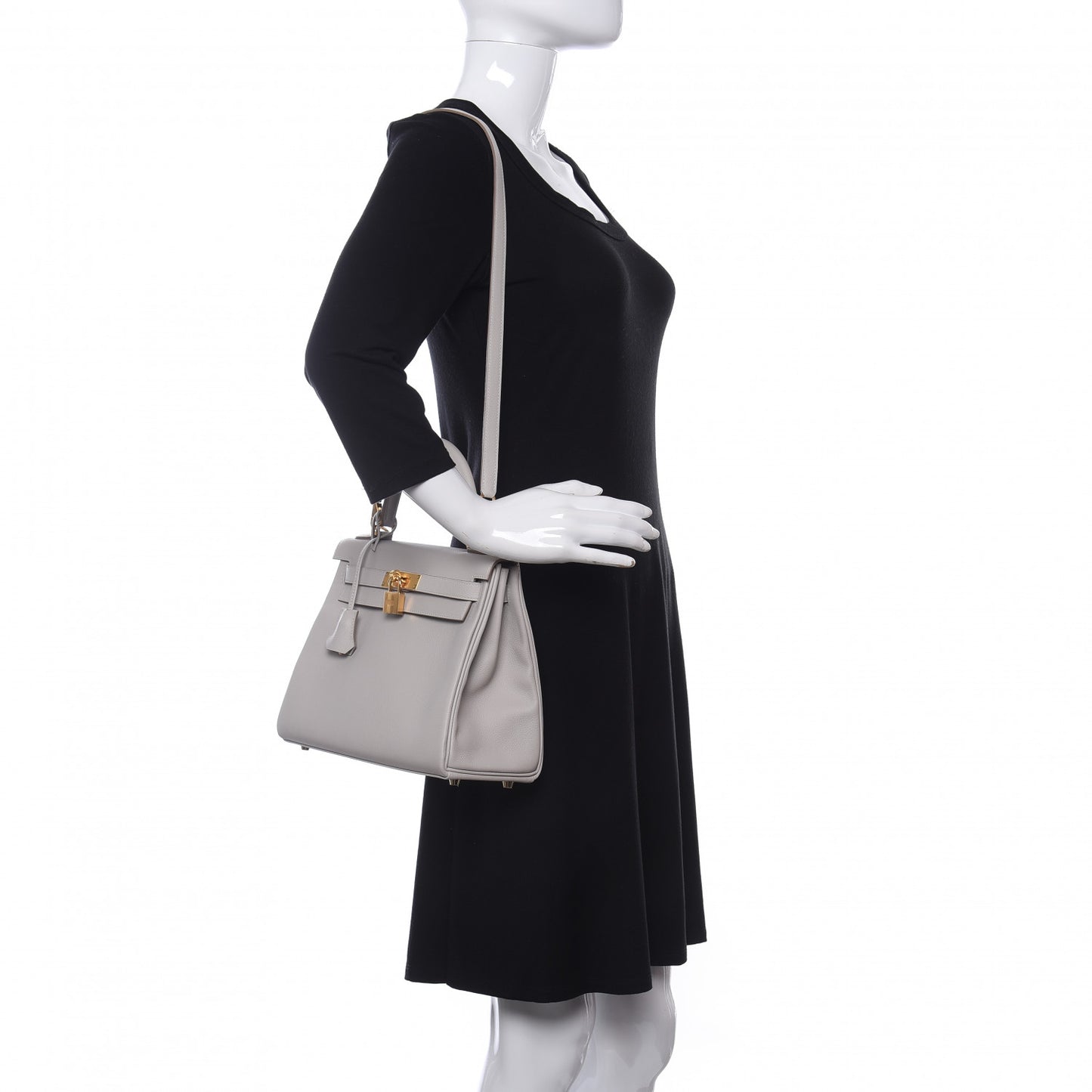 Evercolor Kelly Retourne 28 Gris Perle