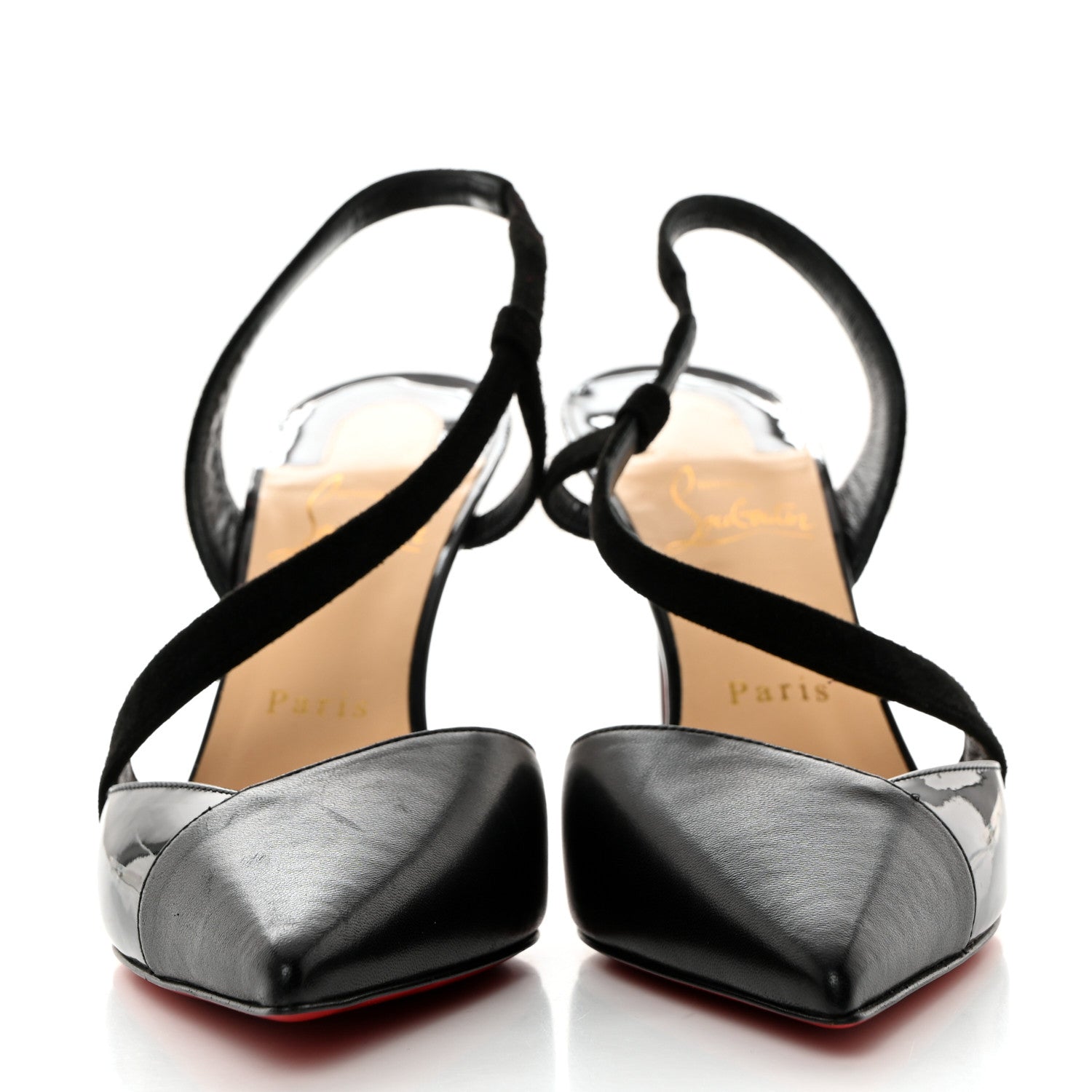Christian Louboutin Nappa Patent Platina Pumps 38.5 Black 2 of 7