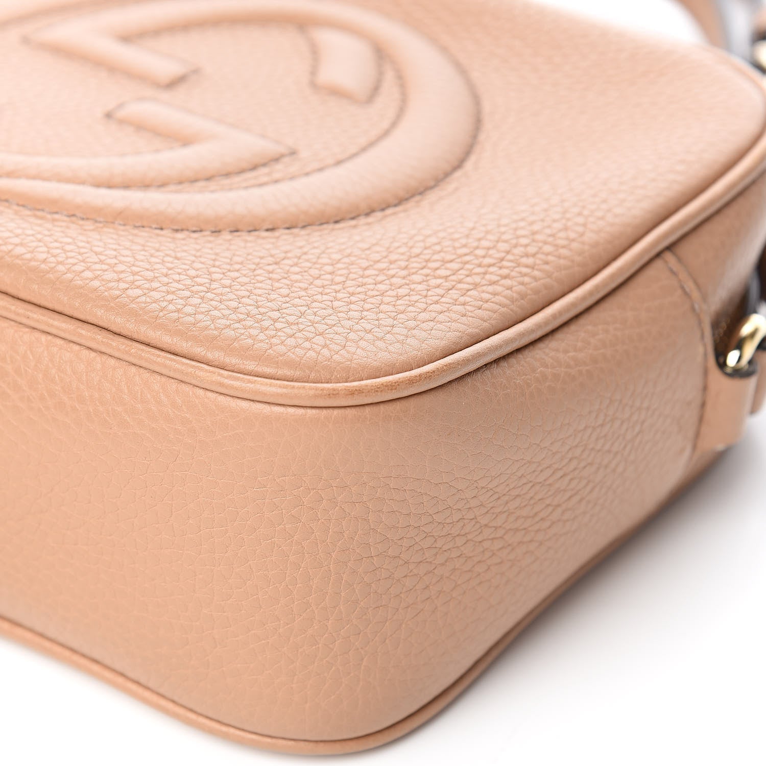 Gucci Pebbled Calfskin Small Soho Disco Bag Rose Beige 10 of 12