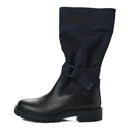 Christian Dior Technical Fabric Calfskin D-Major Boots 39.5 Black 1 of 6