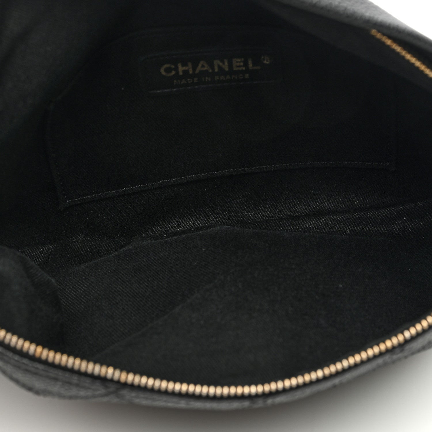 Chanel Caviar Stitched Banane Waist Bag Fanny Pack Black 5 of 9