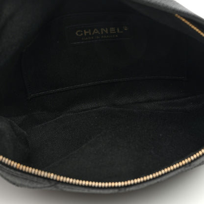 Chanel Caviar Stitched Banane Waist Bag Fanny Pack Black 5 of 9