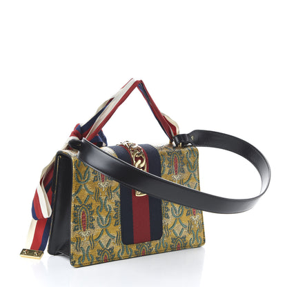 Gucci Iridescent Brocade Small Sylvie Shoulder Bag Gold 3 of 10
