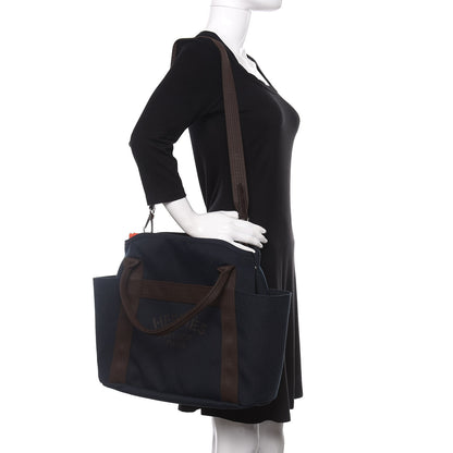 Hermes Toile Sac De Pansage Groom Bleu Navy Feu 2 of 11