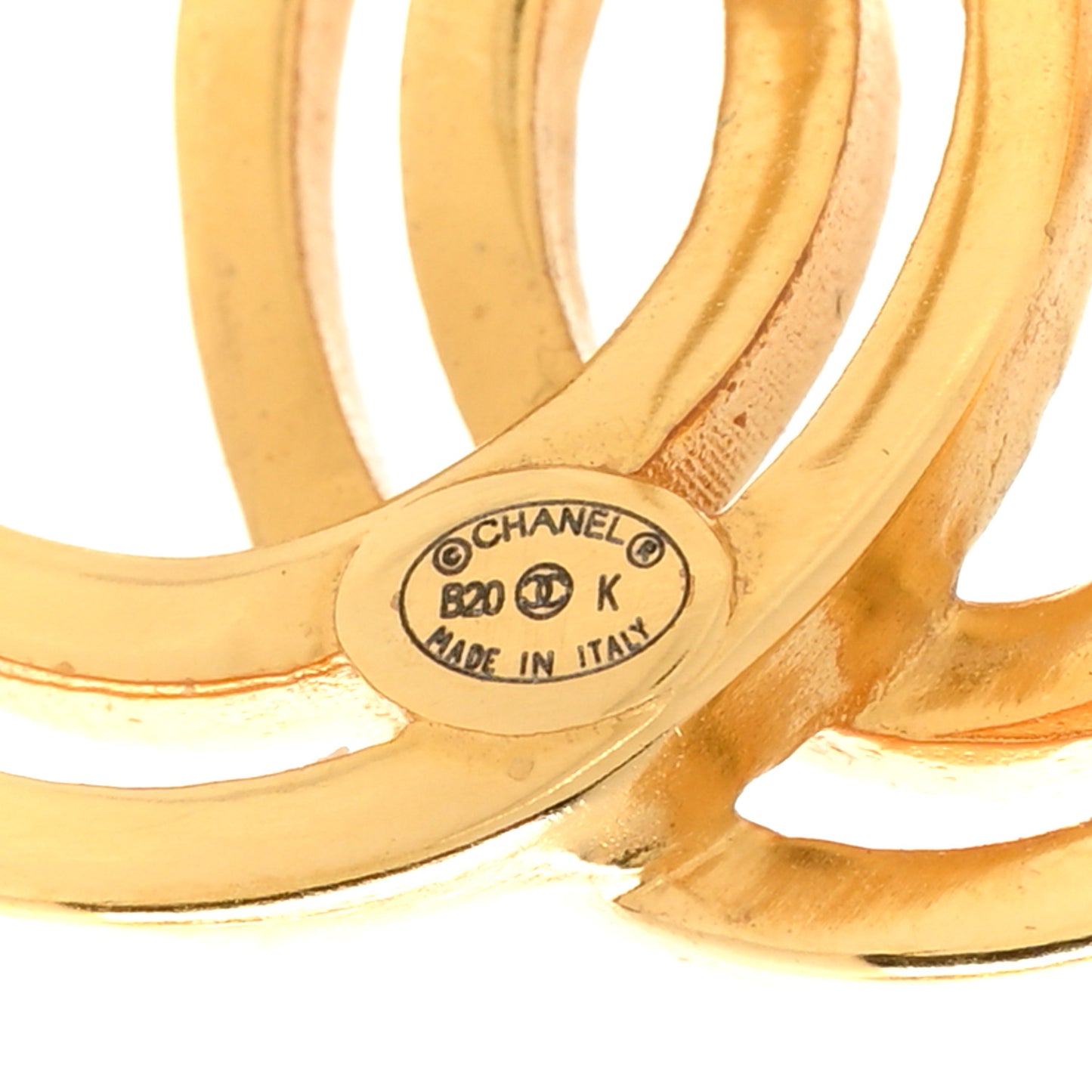 Metal Obazine CC Earrings Gold