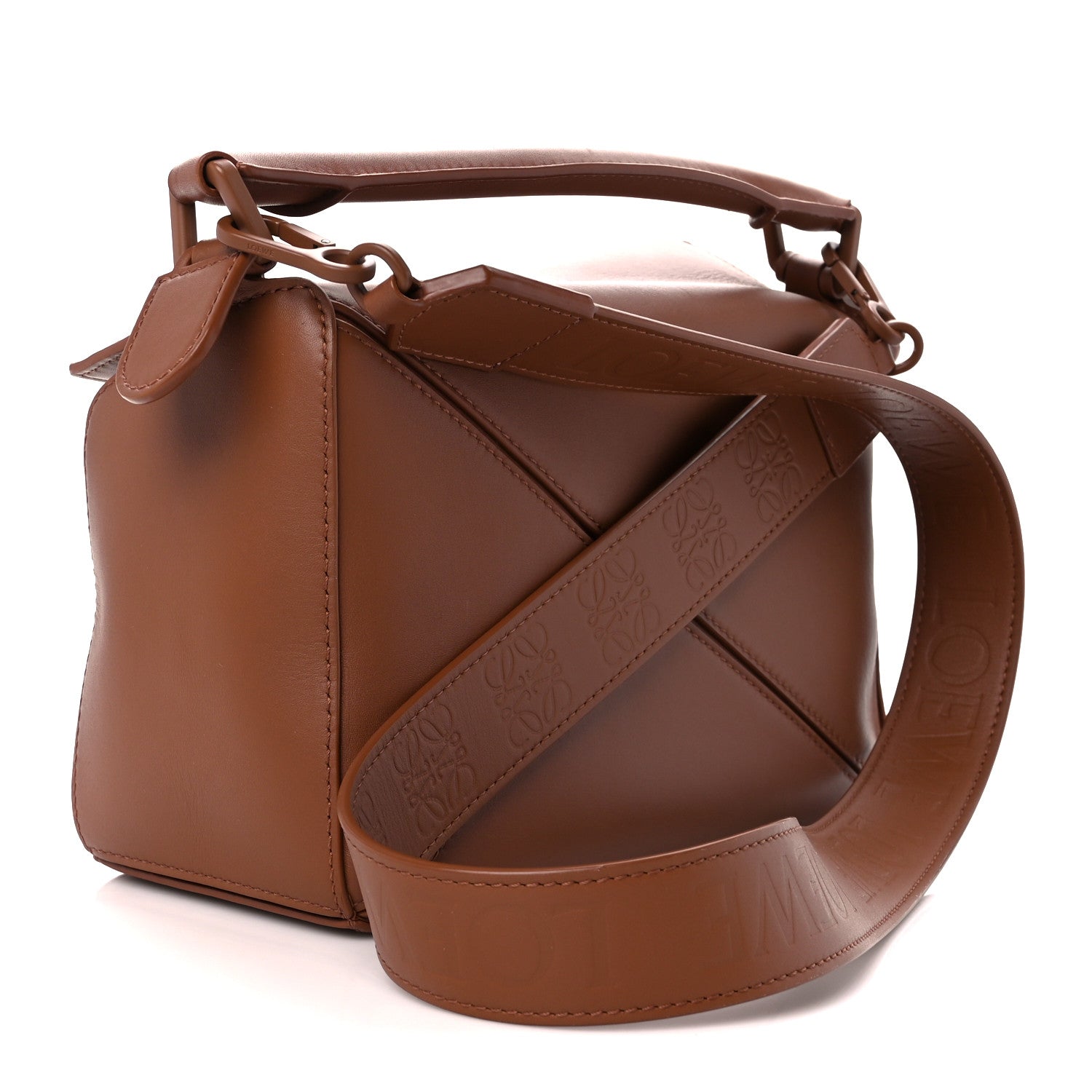 Loewe Satin Calfskin Small Puzzle Bag Pecan 3 of 12