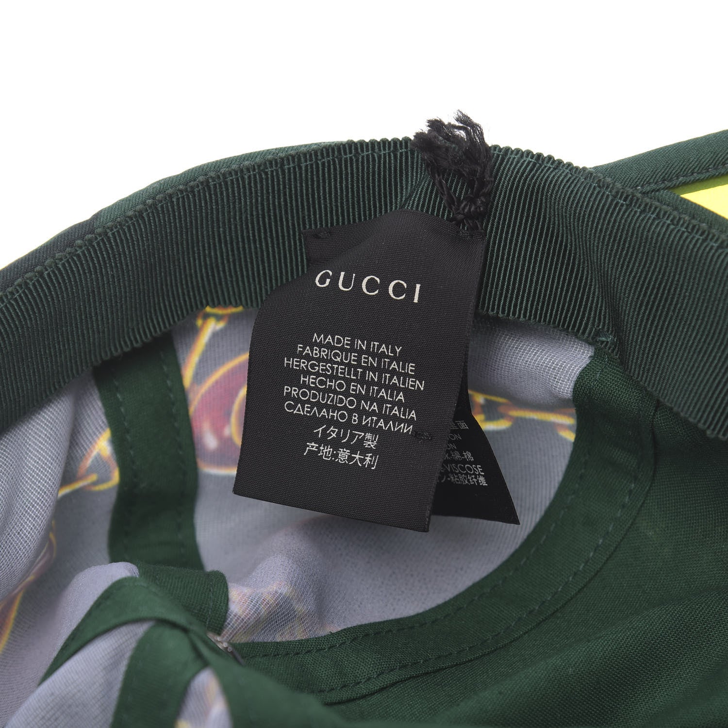 Gucci Silk Baseball Hat 59 Green Multicolor 8 of 8