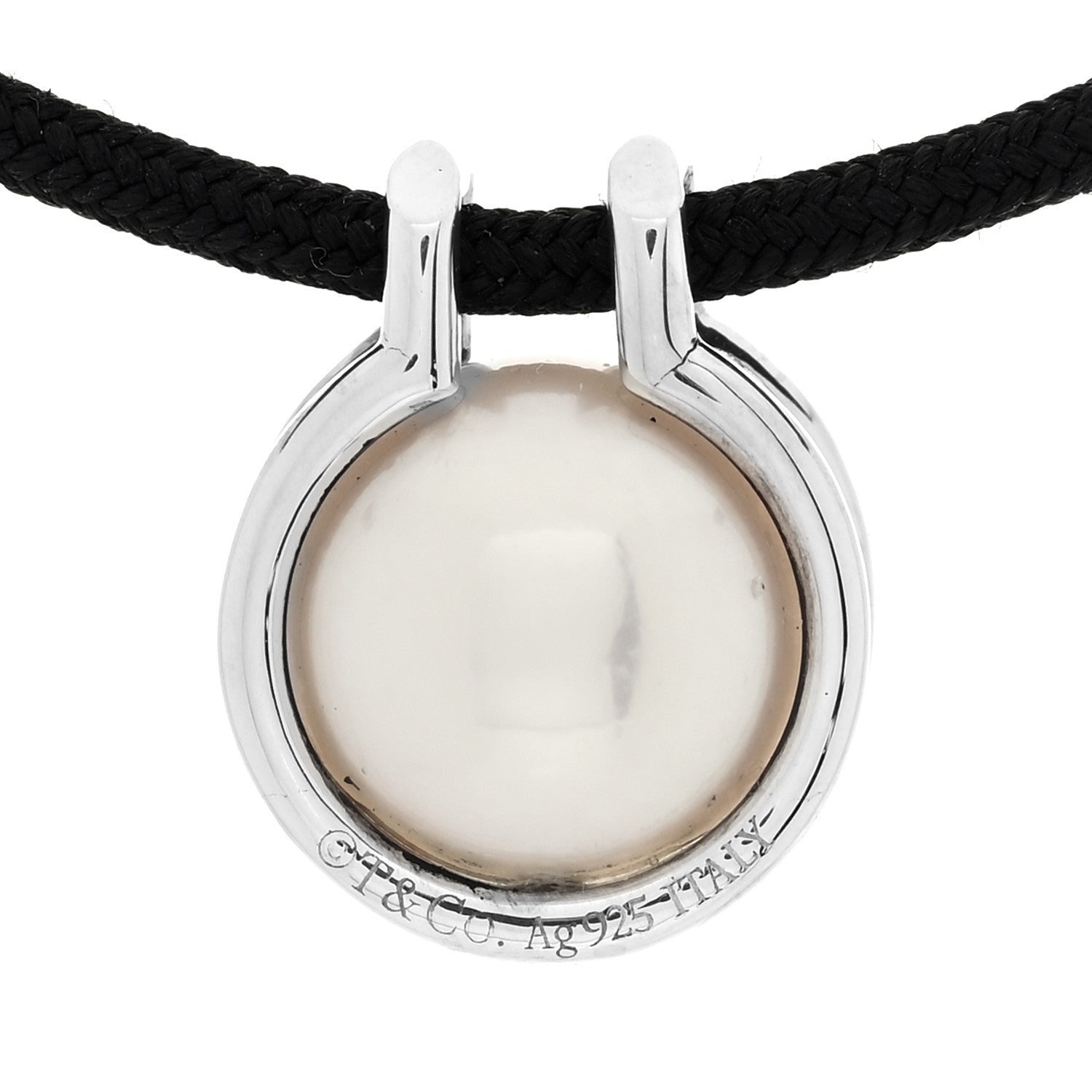 Tiffany Sterling Silver Pearl HardWear Cord Necklace 4 of 6