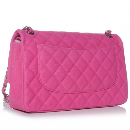 Chanel Iridescent Caviar Jumbo Double Flap Hot Pink 3 of 8