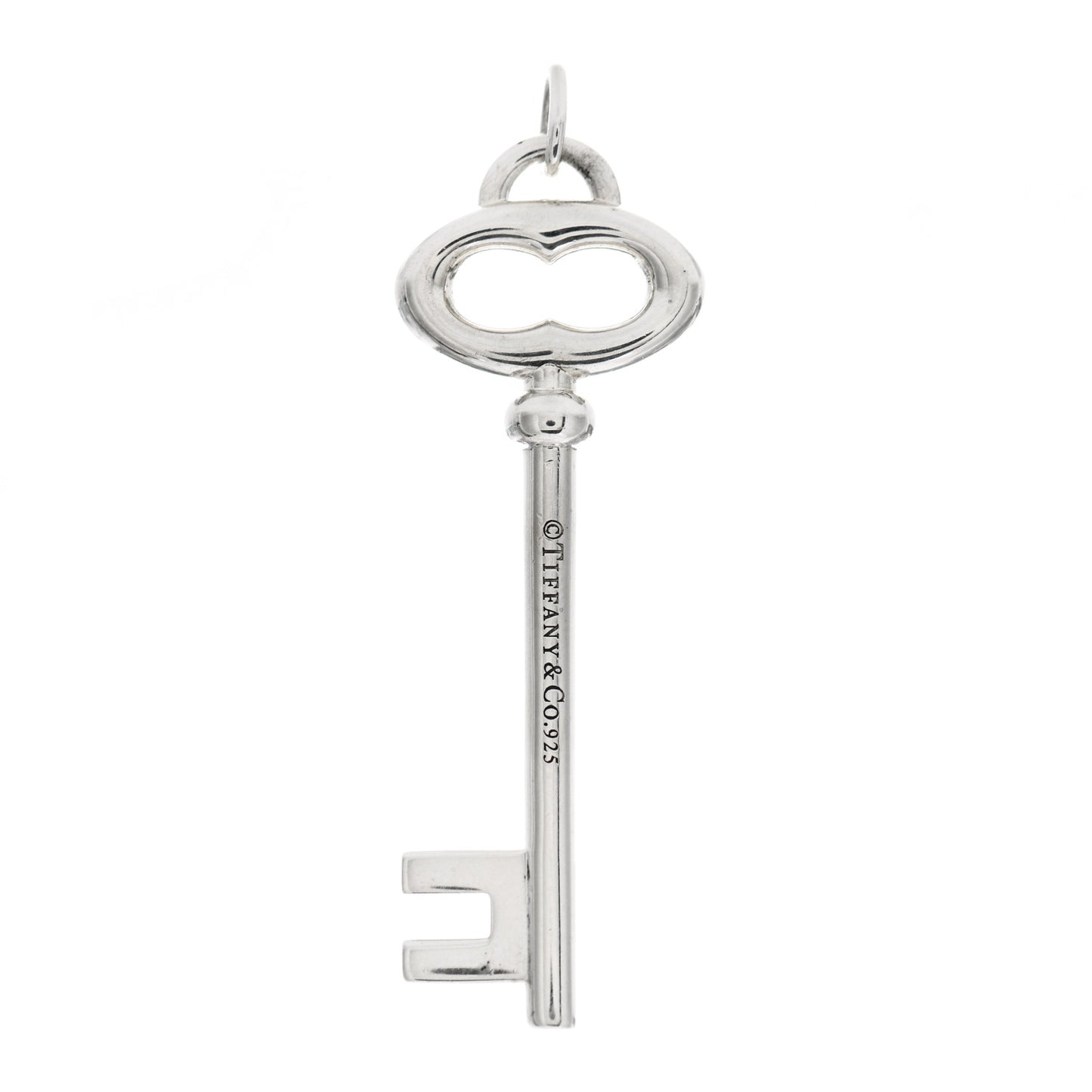 Sterling Silver Vintage Oval Key Pendant