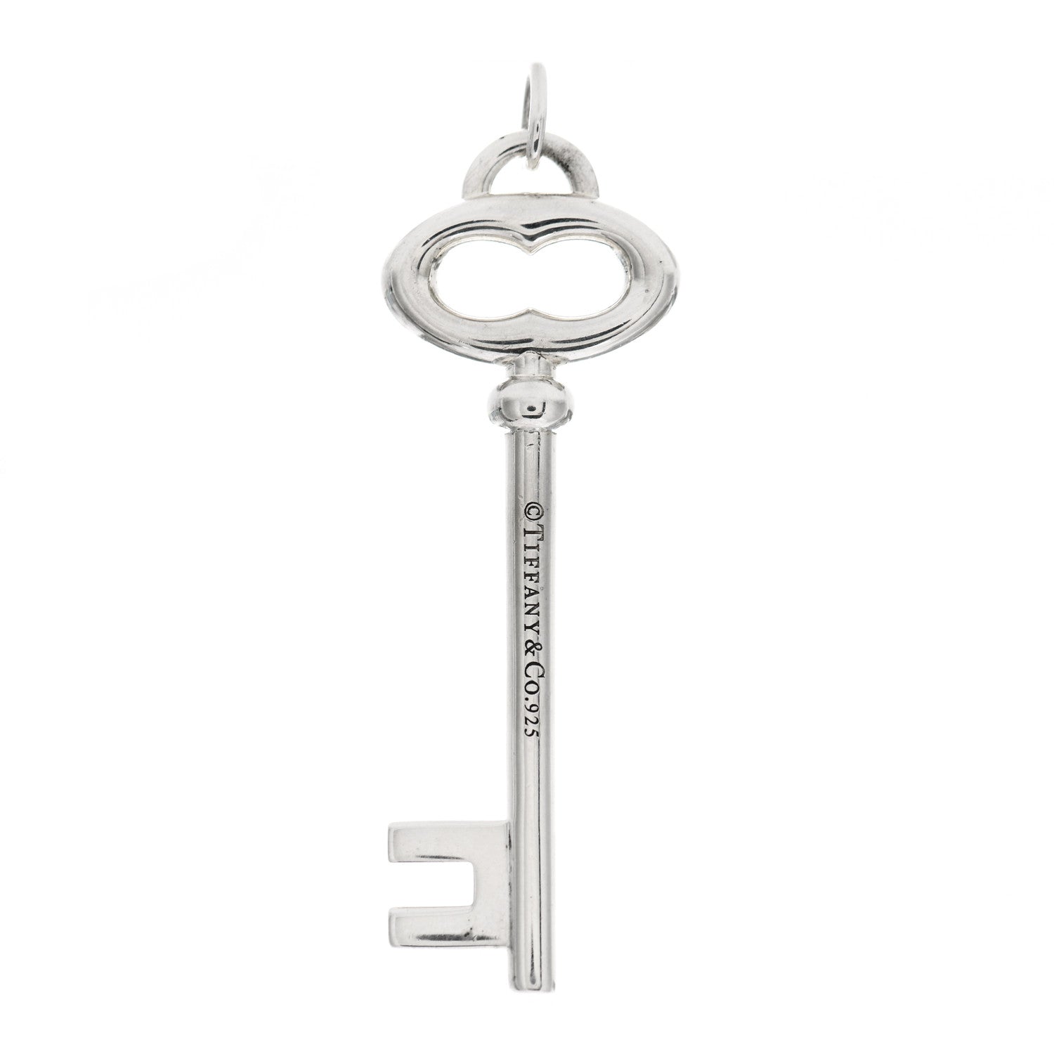 Tiffany Sterling Silver Vintage Oval Key Pendant 3 of 4