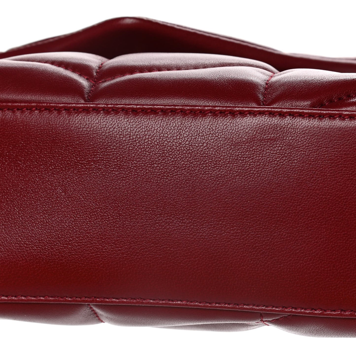 Lambskin Quilted Toy Loulou Puffer Monogram Chain Satchel Red