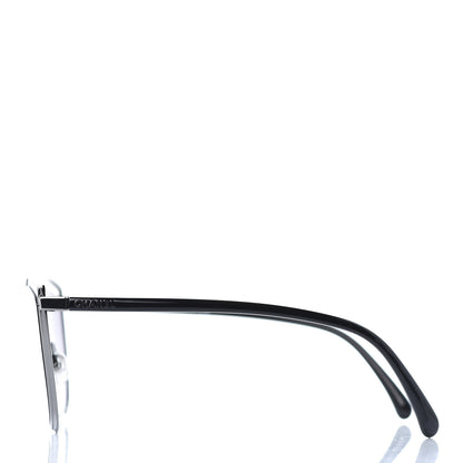 Chanel Metal Cat Eye Sunglasses 4222 Silver Black 4 of 8