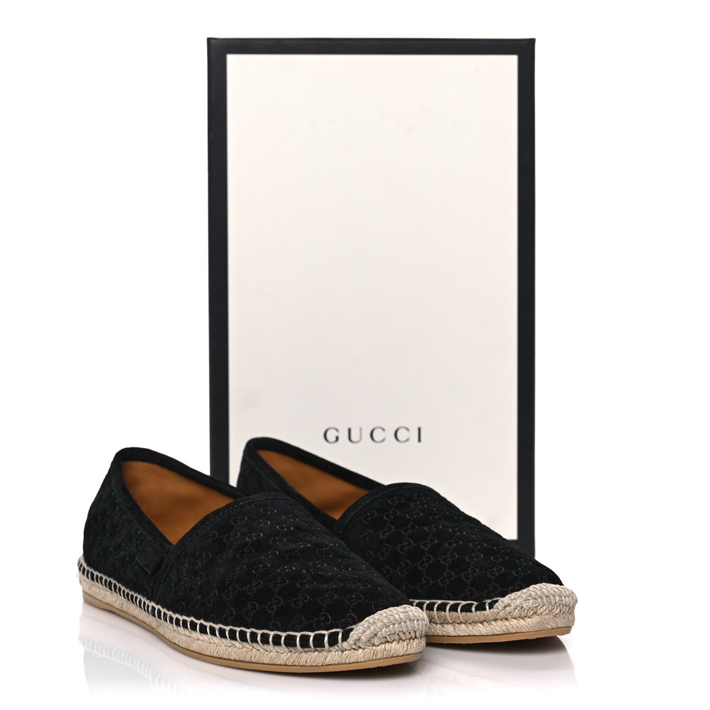 Suede Microguccissima Espadrilles 39.5 Black
