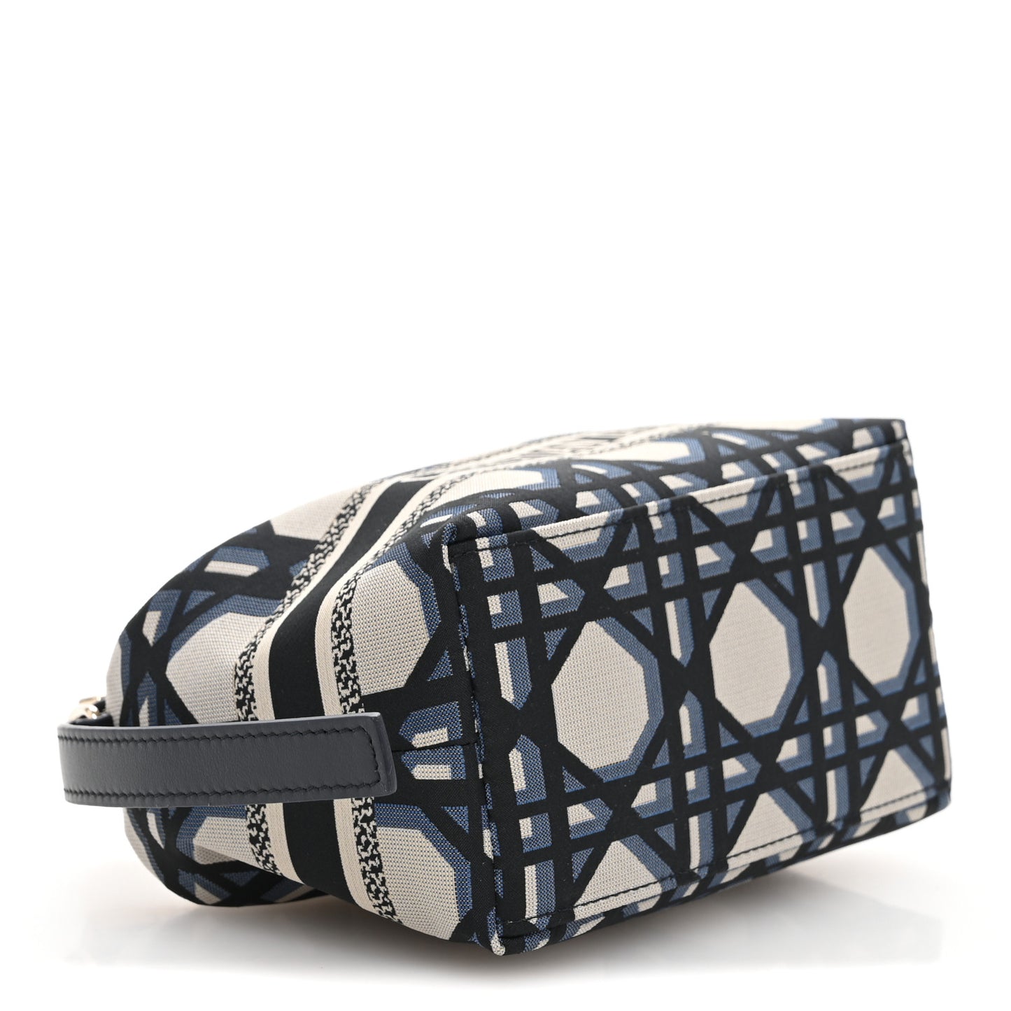 Technical Fabric Macrocannage DiorTravel Nomad Pouch Beige Blue