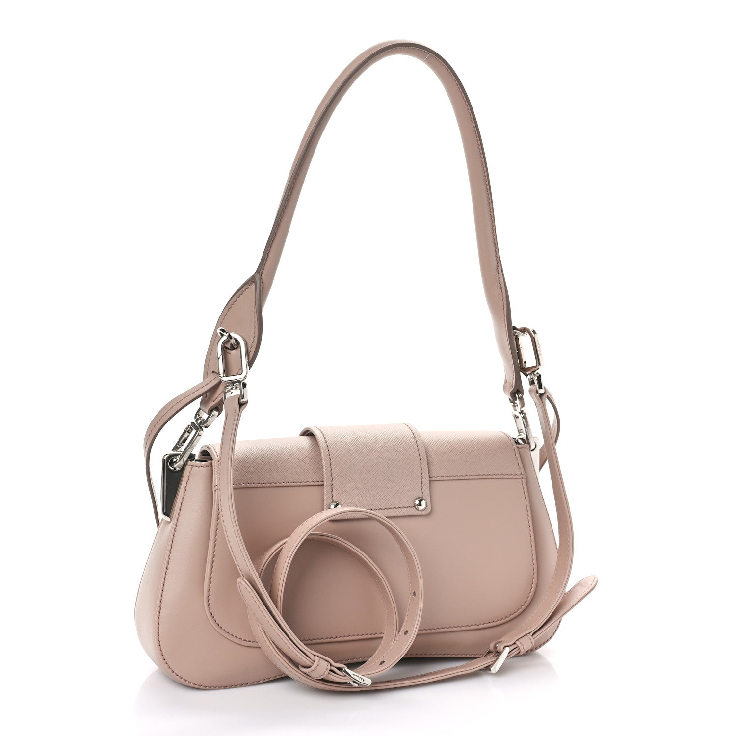 Prada City Calfskin Saffiano Sidonie Shoulder Bag Cipria 3 of 8