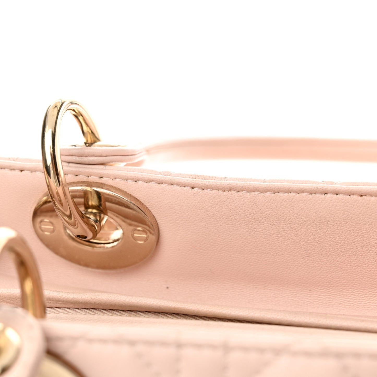 Lambskin Cannage Medium Lady Dior Light Pink