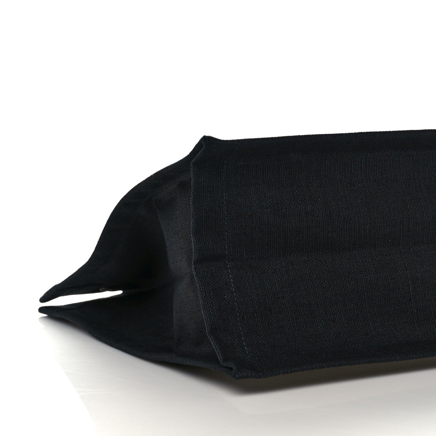 Saint Laurent Linen Calfskin Rive Gauche North South Tote White Black 8 of 9