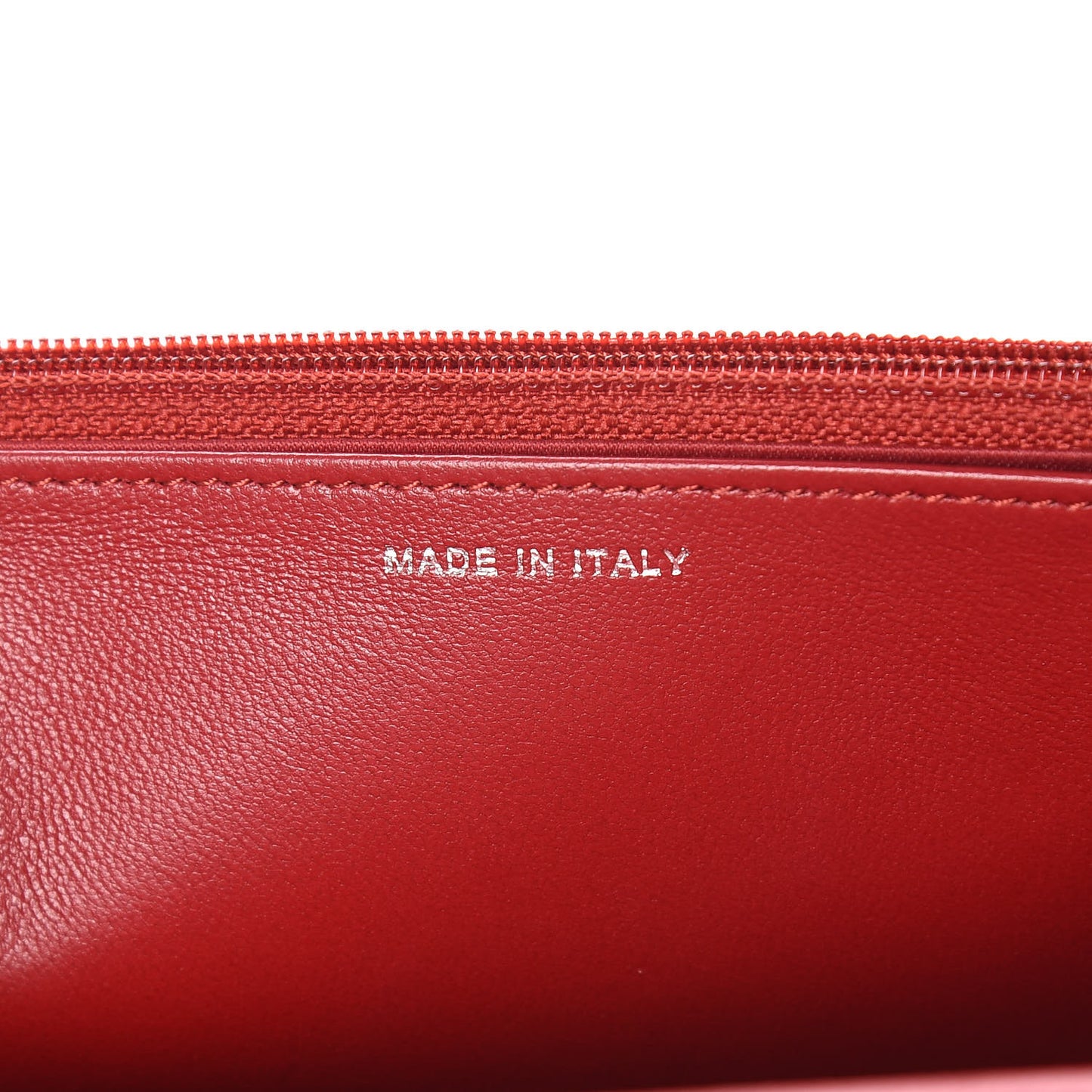 Lambskin Camellia Embossed Wallet On Chain WOC Red