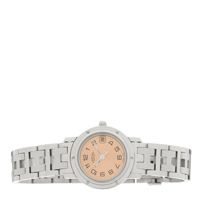 Hermes Stainless Steel 24mm Clipper Quartz Watch Orange 2 of 4