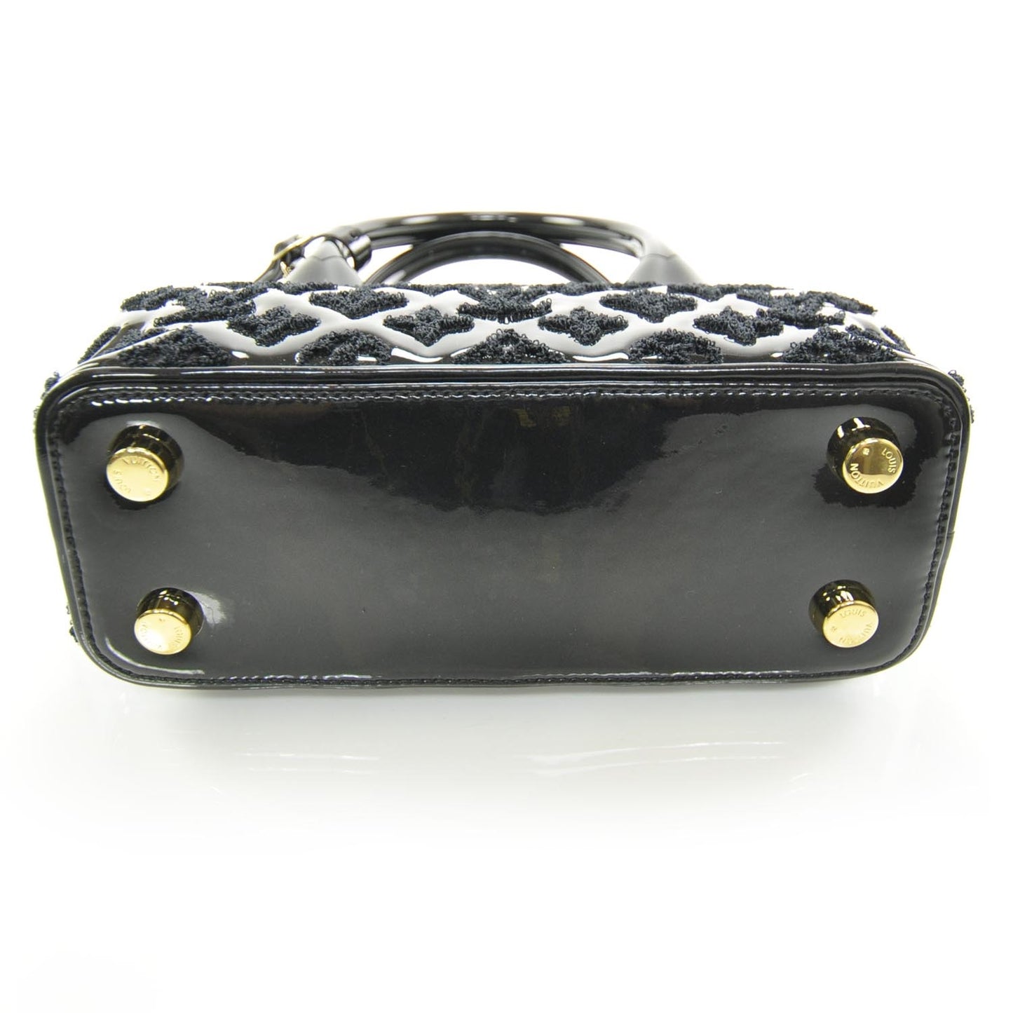 Patent Lambskin Fascination Lockit BB Black