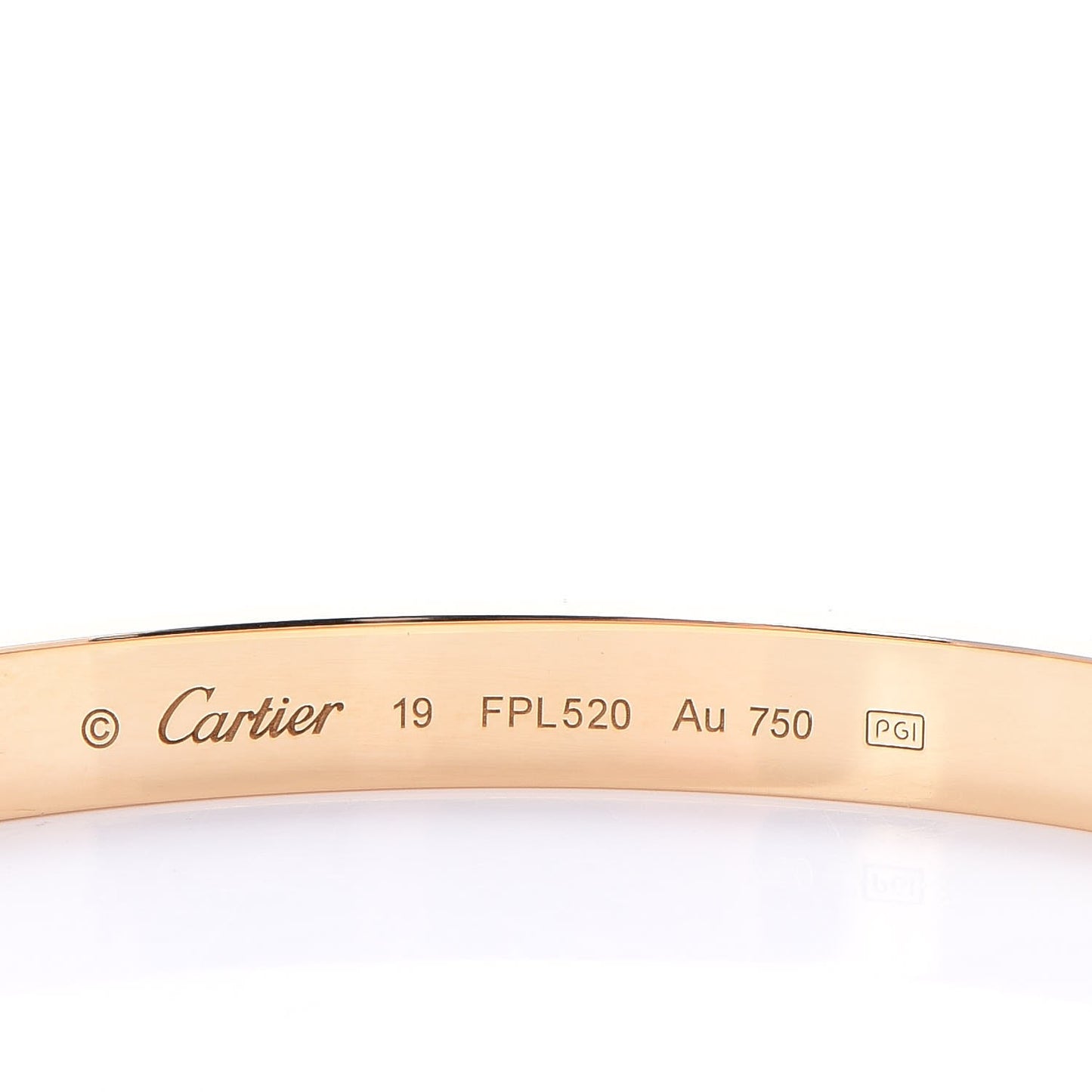 18K Yellow Gold LOVE Bracelet 19