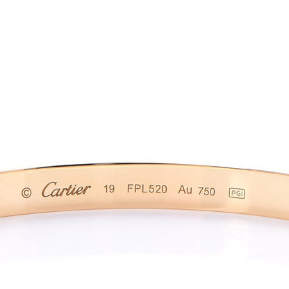 Cartier 18K Yellow Gold LOVE Bracelet 19 5 of 7