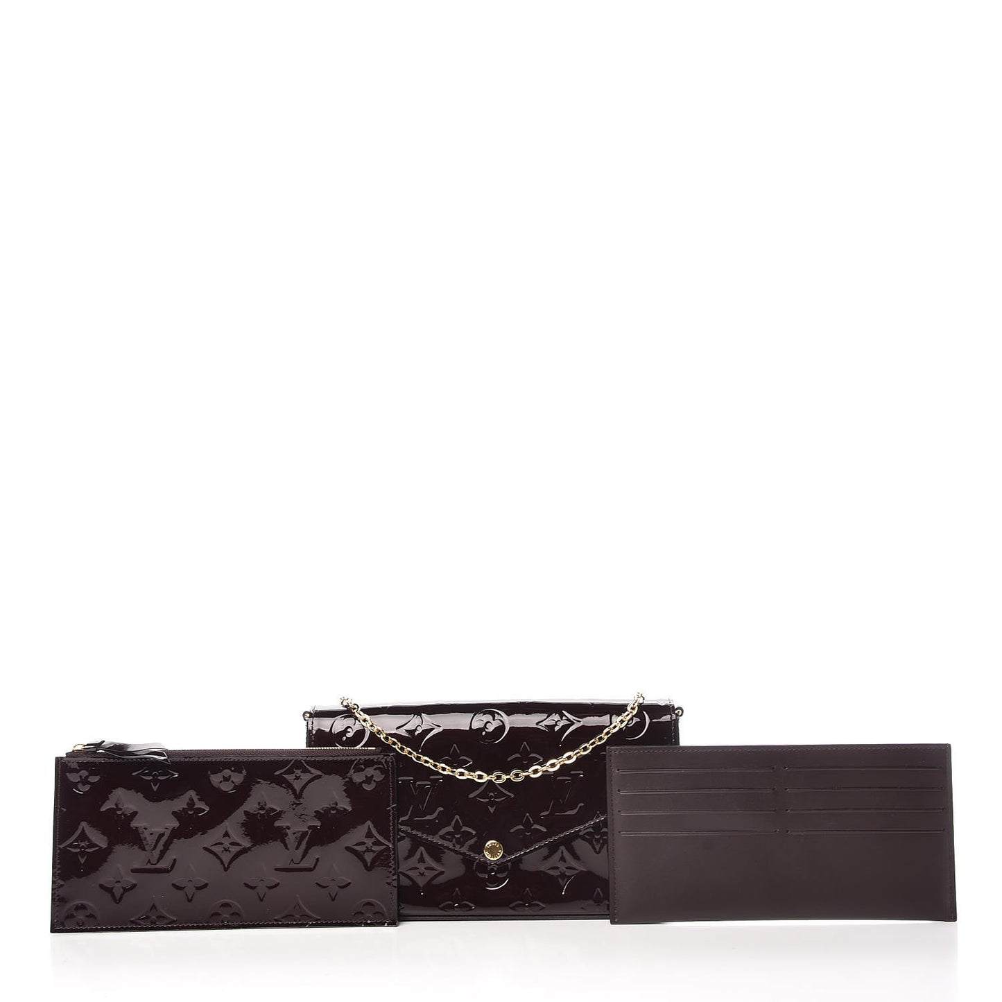 Vernis Pochette Felicie Chain Wallet Amarante