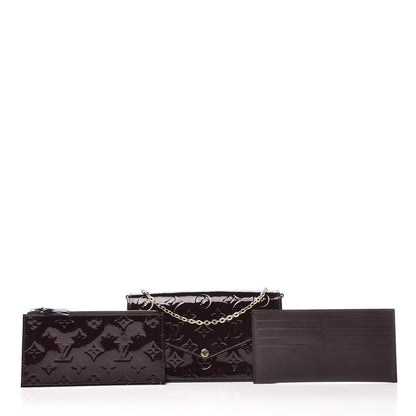 Louis Vuitton Vernis Pochette Felicie Chain Wallet Amarante 12 of 13