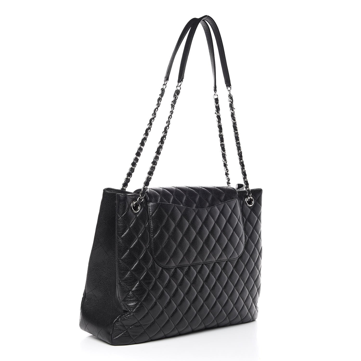 Chanel Caviar Quilted Large Shopping Tote Black 3 of 9
