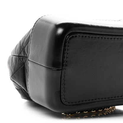 Chanel Aged Calfskin Quilted Gabrielle Backpack Black 9 of 10