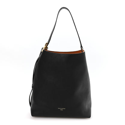 Louis Vuitton Grained Calfskin Low Key Hobo MM Black 1 of 10