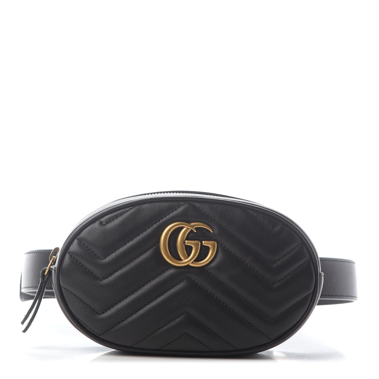 Calfskin Matelasse GG Marmont Belt Bag 85 34 Black
