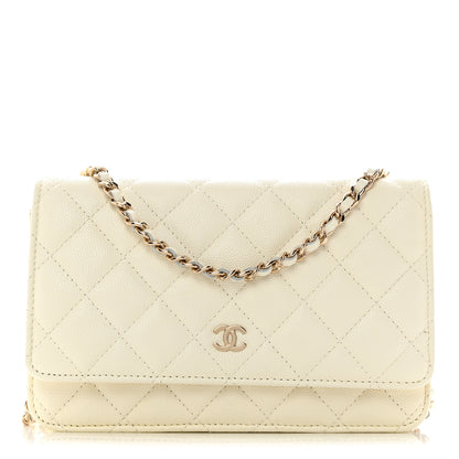 Chanel Caviar Quilted Wallet on Chain WOC White 1 of 11
