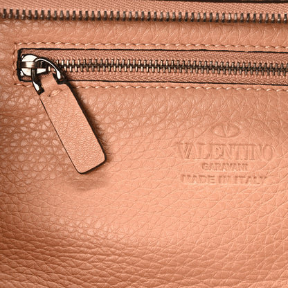 Valentino Garavani Pebbled Calfskin Small Rockstud Double Handle Tote Soft Noisette 6 of 9