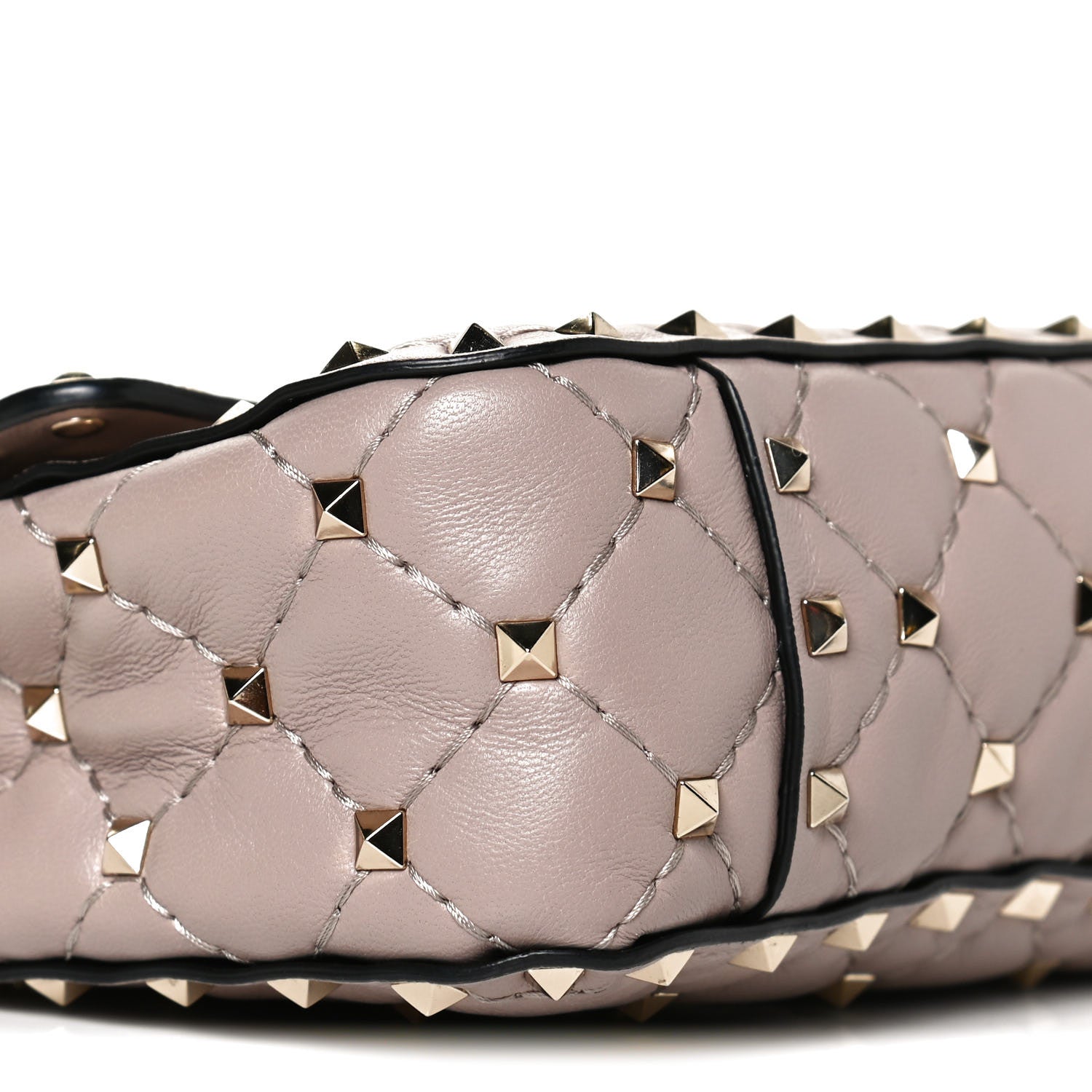 Valentino Garavani Nappa Small Rockstud Spike Shoulder Bag Poudre 8 of 11