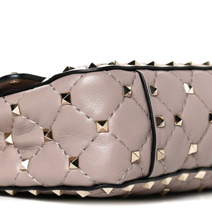 Valentino Garavani Nappa Small Rockstud Spike Shoulder Bag Poudre 8 of 11