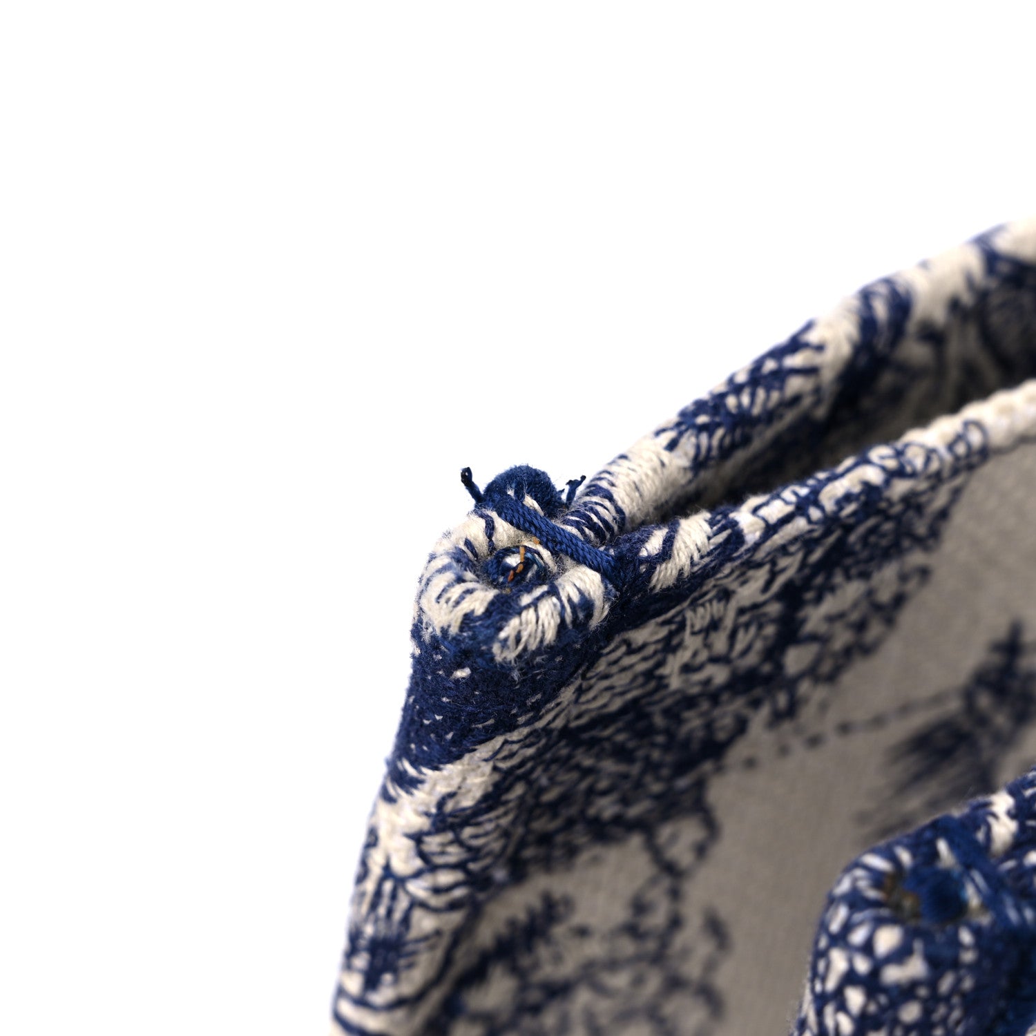Christian Dior Canvas Embroidered Medium Dioriviera Toile De Jouy Book Tote Blue 11 of 13
