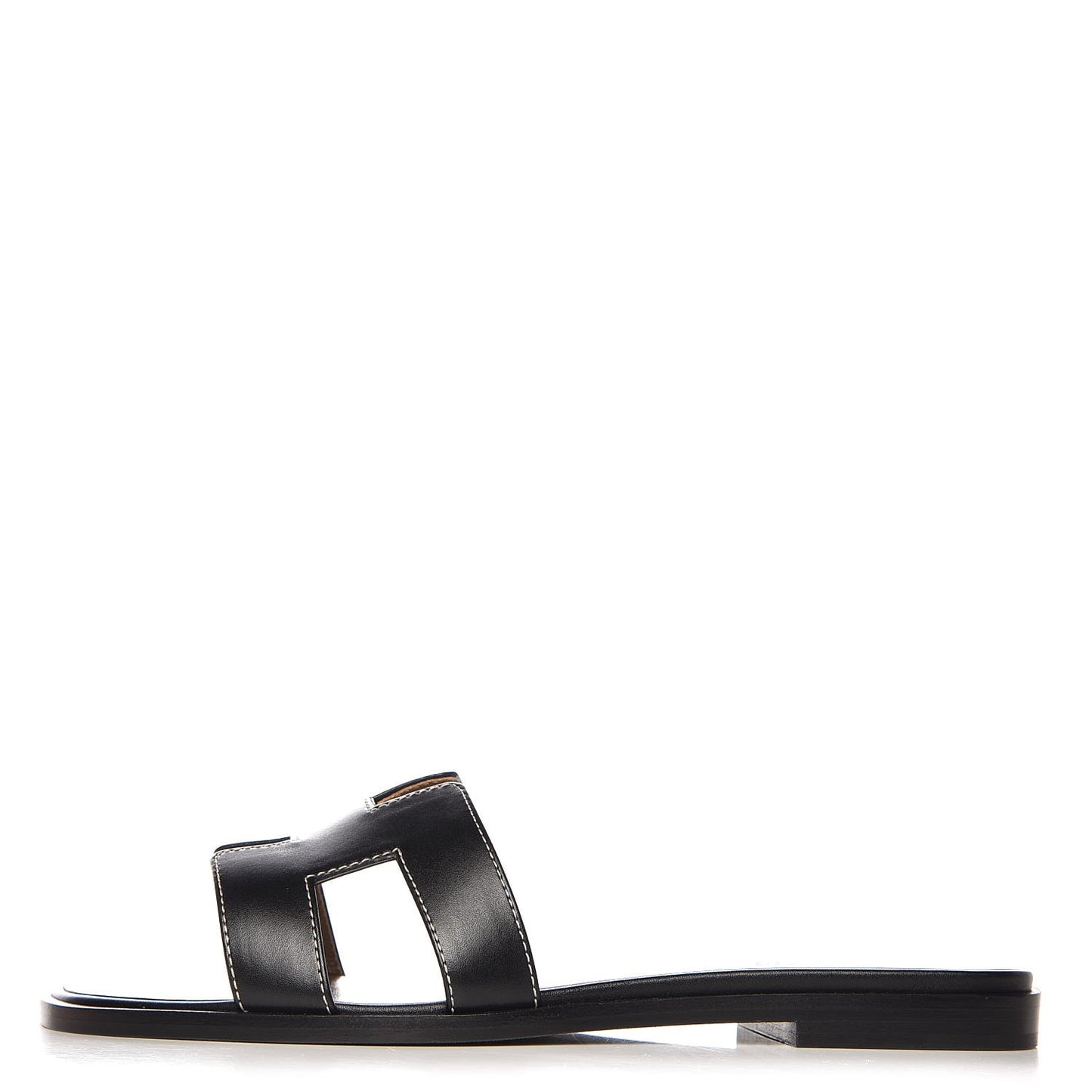 Box Calfskin Oran Sandals 36.5 Black