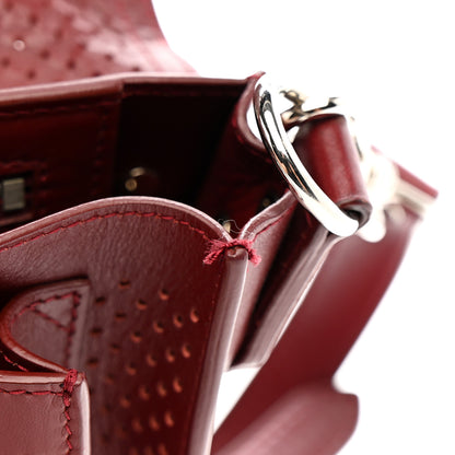 Proenza Schouler Lambskin Perforated Tiny PS1 Satchel Burgundy 13 of 14