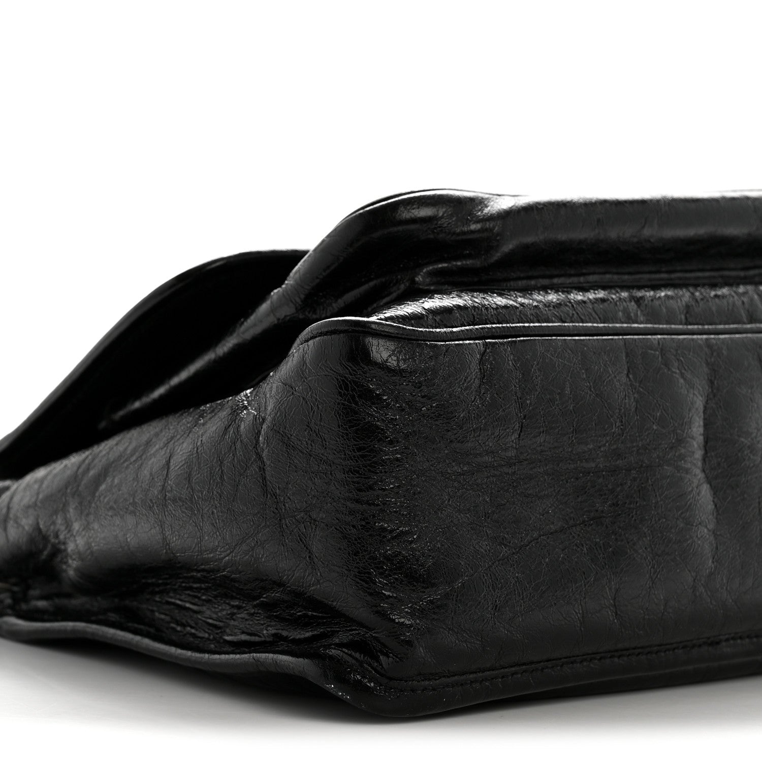 Saint Laurent Crinkled Calfskin Monogram Medium Niki Chain Satchel Black 9 of 13